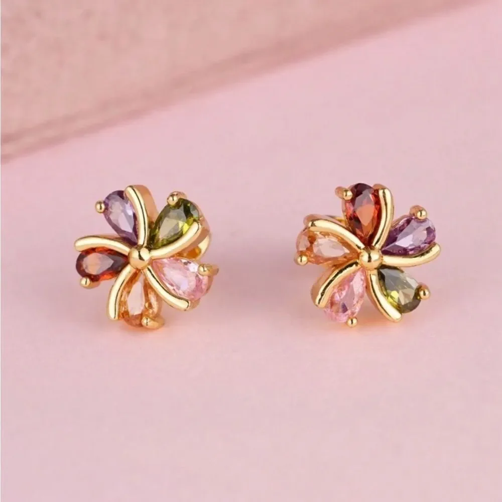 Multicolor Flower Earrings S1020